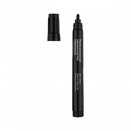 Маркер перманентный разметочный Park, заправляемый, черный фото