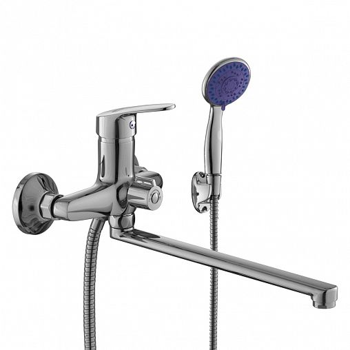 Смеситель для ванны с душем Fashun A2216N, с длинным изливом, хром фото