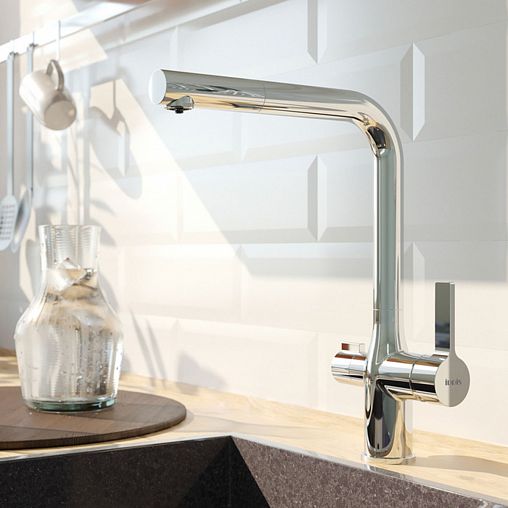 Смеситель для кухни IDDIS Pure PURSBFLi05, с подключением к фильтру, хром фото