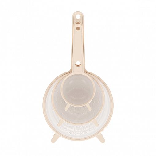 Сито-дуршлаг с пластиковой ручкой Альтернатива, 3 шт, микс фото