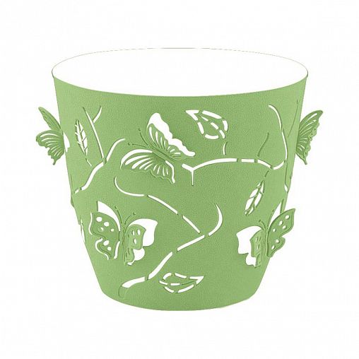 Горшок для цветов Plast Team Butterflies, 2,5 л, зеленое яблоко фото