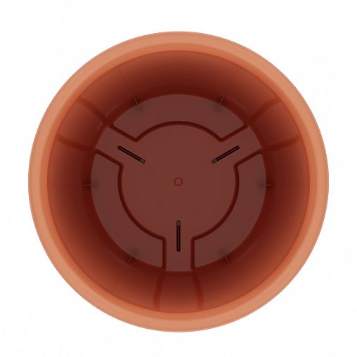 Горшок для цветов Альтернатива Афина, с поддоном, 11 л, коричневый фото