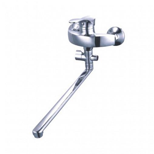Смеситель для ванны Fauzt 814- B115, с длинным изливом, однорычажный, хром фото
