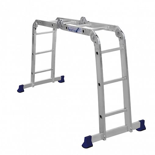 Лестница-трансформер шарнирная Alumet TL4023, алюминиевая, 2 x 2 + 2 x 3 ступени, 1,44 - 2,96 м фото
