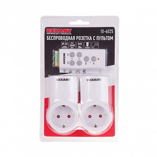 Розетка Rexant RX-002, радиоуправляемая, 2,64 кВт, 10 А, белая фото