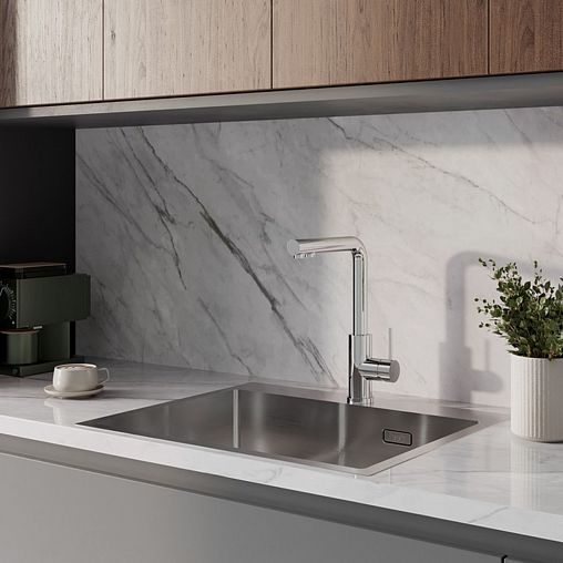 Смеситель для кухни IDDIS Rule, с подключением к фильтру, хром фото