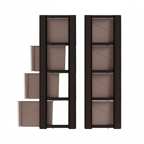 Комод четырехсекционный Альтернатива Колорит, 47,5 x 30 x 94 см, венге фото