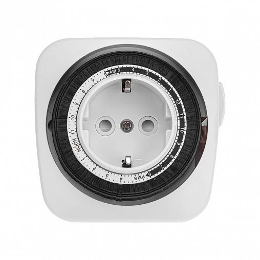 Таймер розеточный механический Rexant RX-28, суточный, 15 мин/24 ч, 16 А фото