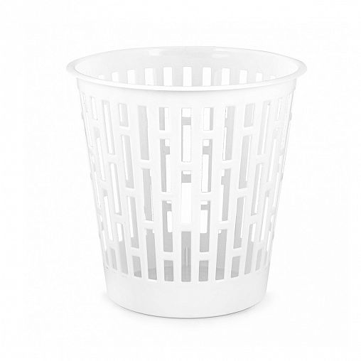 Корзина для бумаг Альтернатива Матрица, 9 л, белая фото