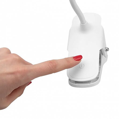 Лампа настольная светодиодная на прищепке Rexant Click, 4 Вт, 4000 К, диммер, белая фото