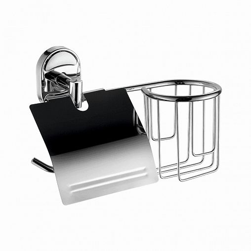 Держатель для туалетной бумаги и освежителя воздуха Fashun A1903-1, настенный, хром фото