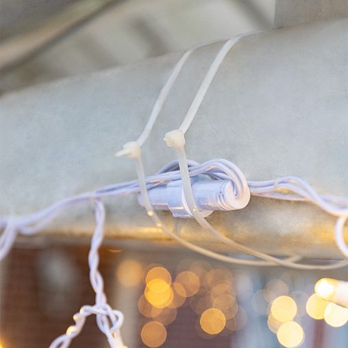 Хомут-стяжка Rexant, нейлон, 4,8 x 450 мм, 100 шт, белый фото