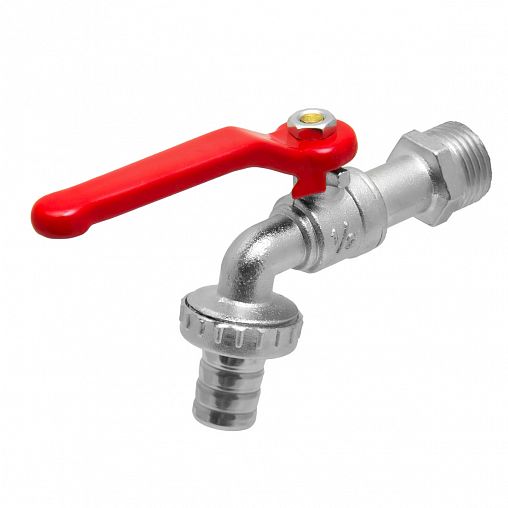 Кран шаровой с носиком под шланг Light, с наружной резьбой, 1/2" фото