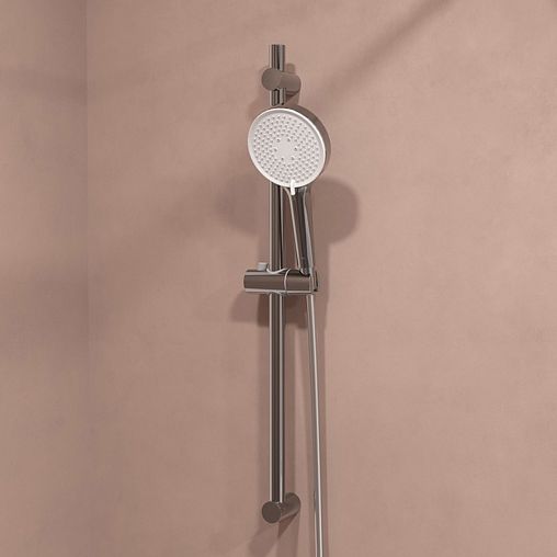 Душевой комплект IDDIS Optima Home (стойка, лейка, шланг, держатель), хром фото