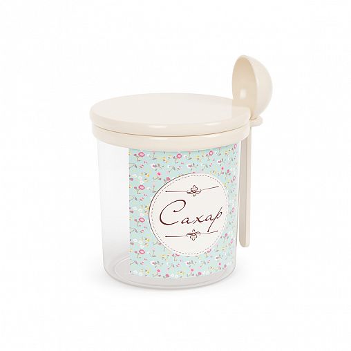 Банка для сыпучих продуктов Альтернатива Ассорти, с ложкой, 0,7 л, сахар фото