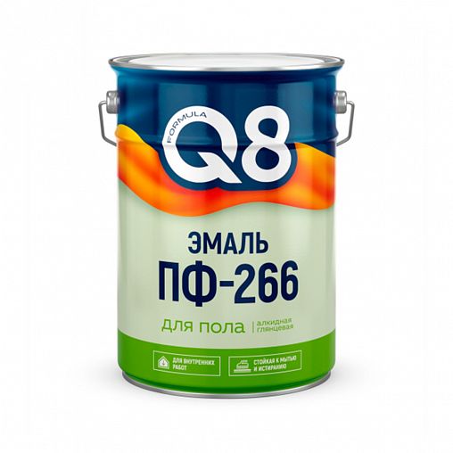 Эмаль ПФ-266 для пола алкидная Formula Q8, глянцевая, 6 кг, красно-коричневая фото