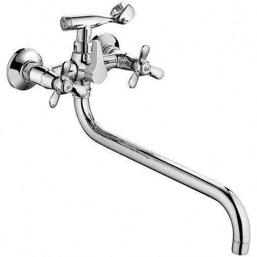 Смеситель для ванны с душем Fashun A2212, с длинным изливом, хром фото