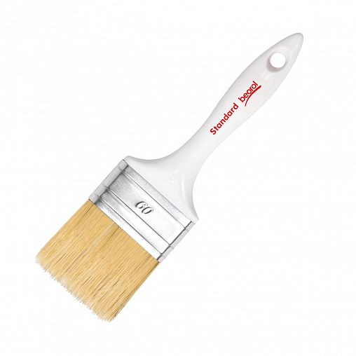 Кисть плоская Beorol Стандарт Универсальная, смешанная щетина, пластиковая ручка, 60 x 15 мм фото