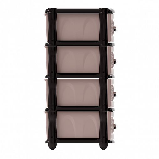 Комод четырехсекционный Альтернатива, 48 x 38 x 98 см, коричневый фото