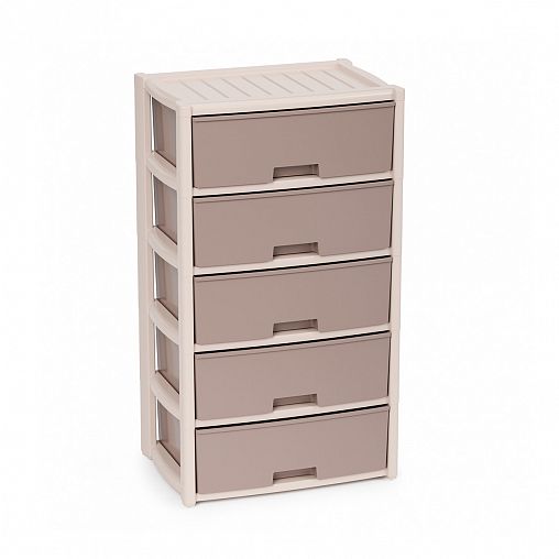 Комод пятисекционный Альтернатива Колорит, 56 x 39 x 100 см, бежевый фото
