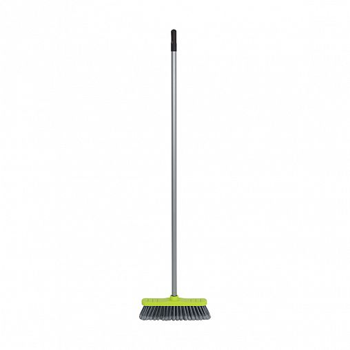 Щетка для улицы Рыжий кот, искусственная щетина, с металлическим черенком, 118 см фото