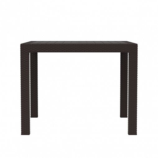 Стол садовый Альтернатива Ротанг плюс, 94 x 94 x 74 см, мокко фото