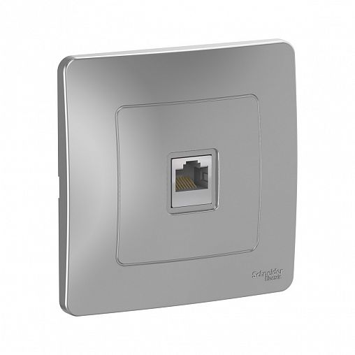 Розетка компьютерная RJ45 Systeme (Schneider) Electric Blanca BLNIS045003, встраиваемая, алюминий фото