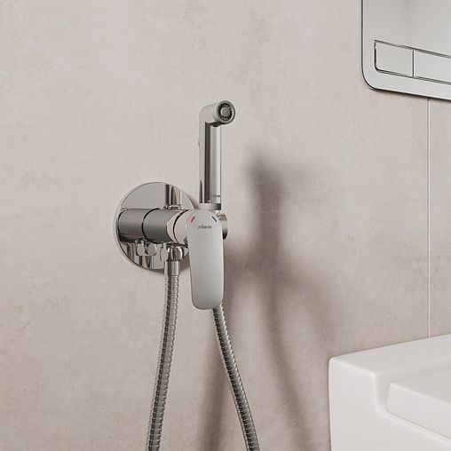 Встраиваемый гигиенический душ со смесителем Milardo Rora, хром фото