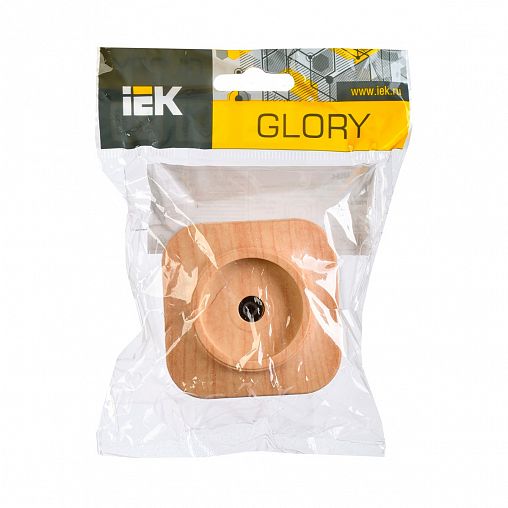 Розетка телевизионная накладная IEK Glory РТВ20-ХС, 5 - 862 МГц, сосна фото