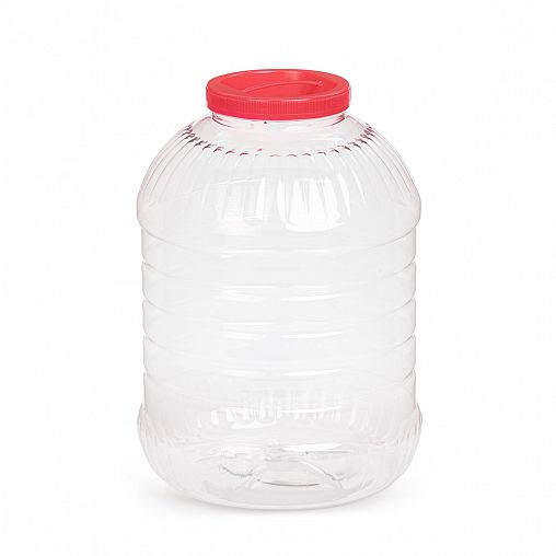 Банка для сыпучих продуктов ПЭТ Альтернатива, с крышкой и ручкой, 10 л, микс фото