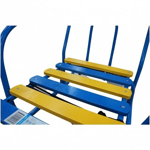 Санки детские с ручкой Nika Ветерок 2, сиденье 46 x 29 см, голубые фото