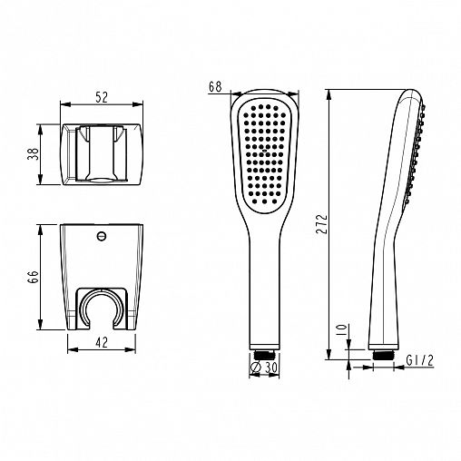 Смеситель для ванны Lemark Luna LM7251BL, однорычажный, черный фото