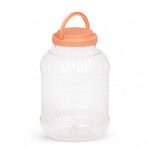 Банка для сыпучих продуктов ПЭТ Альтернатива, с ручкой, 5 л фото