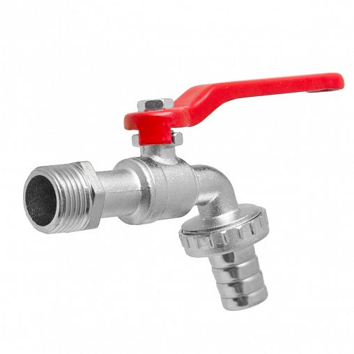 Кран шаровой с носиком под шланг Light, с наружной резьбой, 1/2" фото