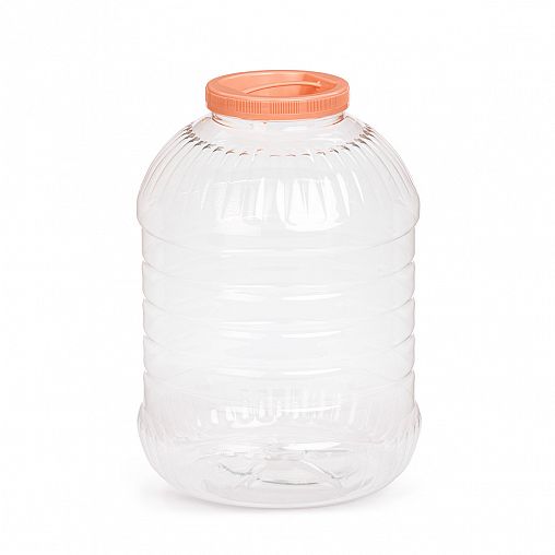 Банка для сыпучих продуктов ПЭТ Альтернатива, с крышкой и ручкой, 10 л, микс фото