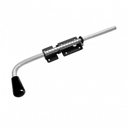 Засов гаражный с проушиной Домарт мод.2, 400 мм, черный фото