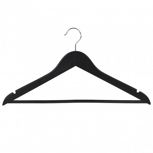 Вешалки для одежды Рыжий кот, с перекладиной, 45 x 23 x 1,2 см, черные, набор 5 шт фото