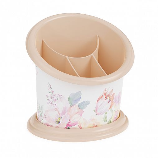 Подставка для столовых приборов Альтернатива Цветочный блюз, 16 x 13 x 16 см фото
