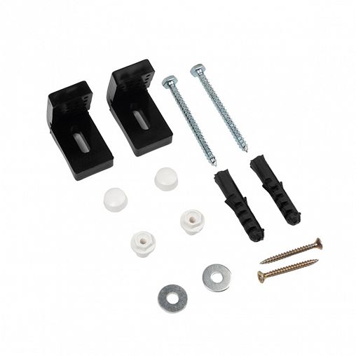 Комплект крепления унитаза к полу IDDIS, скрытый, белый, 14 предметов фото