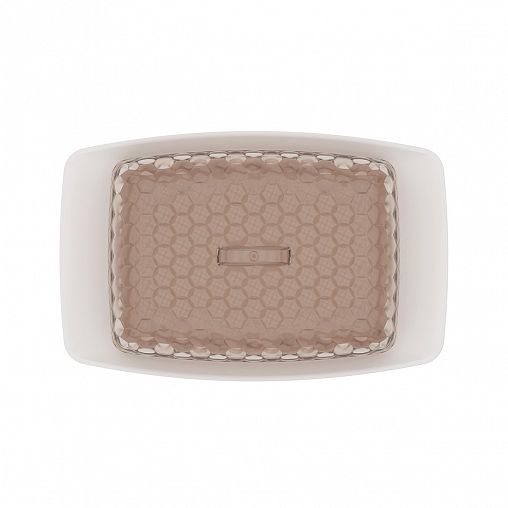 Масленка Альтернатива Мозаика, 18,5 x 12 x 7,2 см, бело-тонированная фото