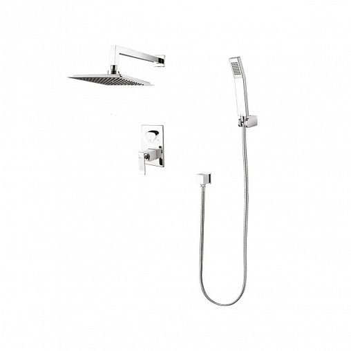 Душевая система Lemark Contest LM5829CW, встраиваемая, однорычажная, белый/хром фото