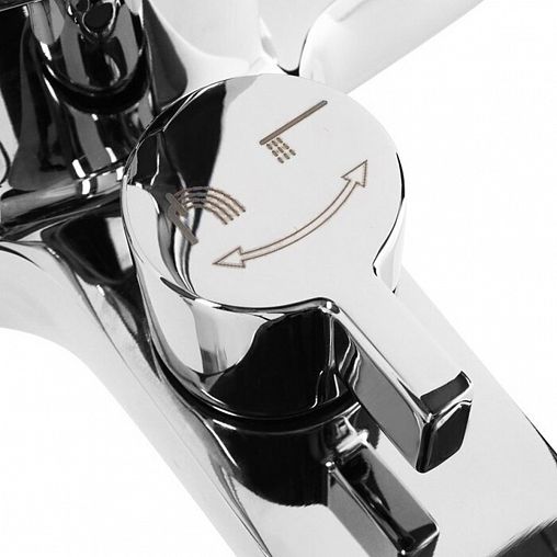 Смеситель для ванны с душем Milardo Atlantic, с керамическим дивертором, хром фото