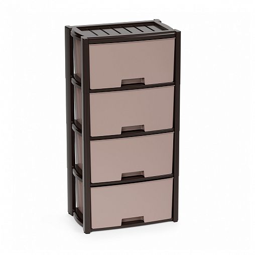 Комод четырехсекционный Альтернатива Колорит, 47,5 x 30 x 94 см, венге фото