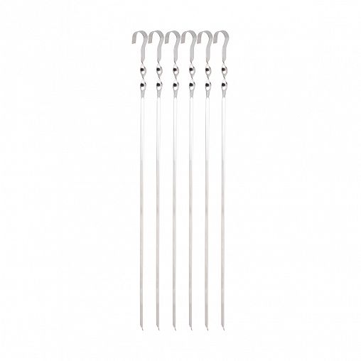 Шампуры угловые Ecos, нержавеющая сталь, 56 см, 6 шт фото