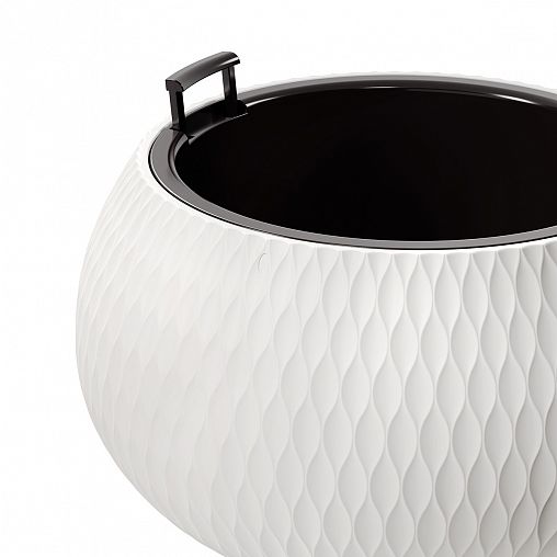Кашпо Альтернатива Жемчужина, со вставкой, 16 л, белое фото