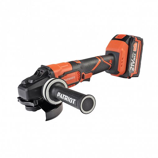 Угловая шлифмашина аккумуляторная Patriot AG 125LI UES, D 125 мм, 21 В, 1 x 4 Ач Li-ion, ЗУ фото