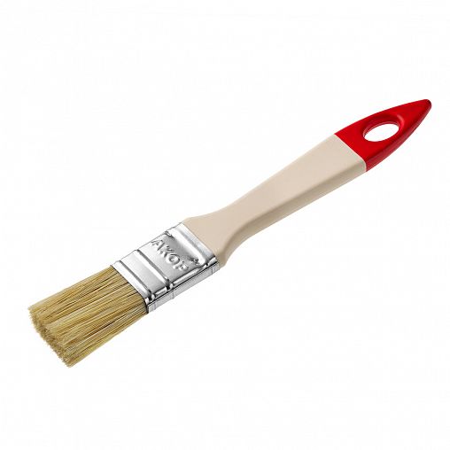 Кисть плоская Акор Стандарт Столичная, смешанная щетина, пластиковая ручка, 25 x 10 мм фото