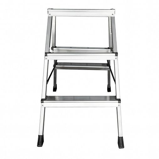 Стремянка двухсторонняя Новая высота NV 2120, алюминиевая, 2 x 3 ступени, 2,66 м фото
