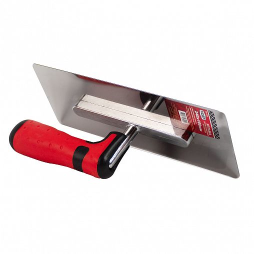 Гладилка для венецианской штукатурки Кедр, нержавеющая сталь, двухкомпонентная ручка, 240 x 100 мм фото