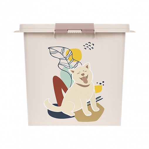 Контейнер для корма Альтернатива Dogs, 31 x 21 x 26,5 см, 10 л, бежевый фото